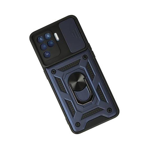 Reno 5 Lite K�l�f Pars Lens Y�z�kl� Silikon - Lacivert