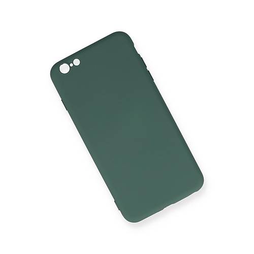 iPhone 6 Plus K�l�f Nano i�i Kadife Silikon - Koyu Ye�il