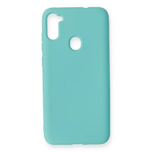 Galaxy A11 K�l�f Nano i�i Kadife Silikon - Turkuaz