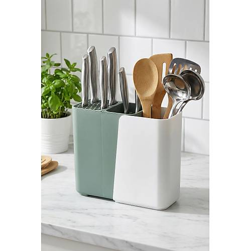 Ye�il S�rg�l� Dik Ka��kl�k & Fonksiyonel B��akl�k Ve Mutfak D�zenleyici 9x17x21 cm