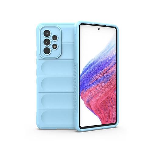 Galaxy A53 5G K�l�f Optimum Silikon - Sky Blue