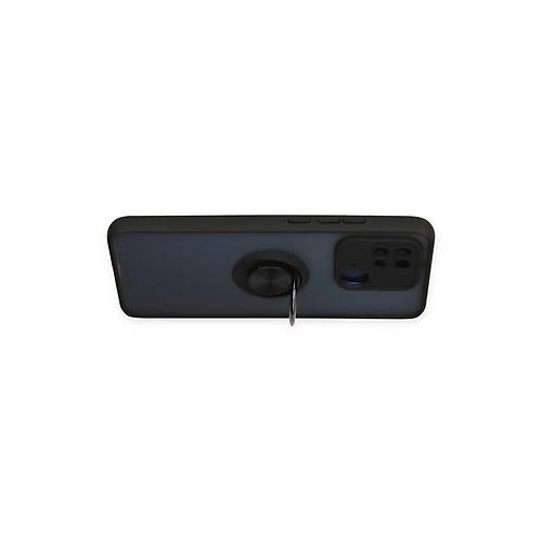 Redmi 10C K�l�f Montreal Y�z�kl� Silikon Kapak - Siyah