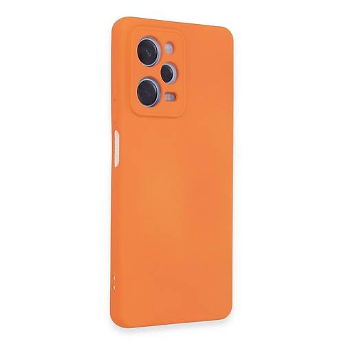 Redmi Note 12 Pro 5G K�l�f Nano i�i Kadife Silikon - Turuncu