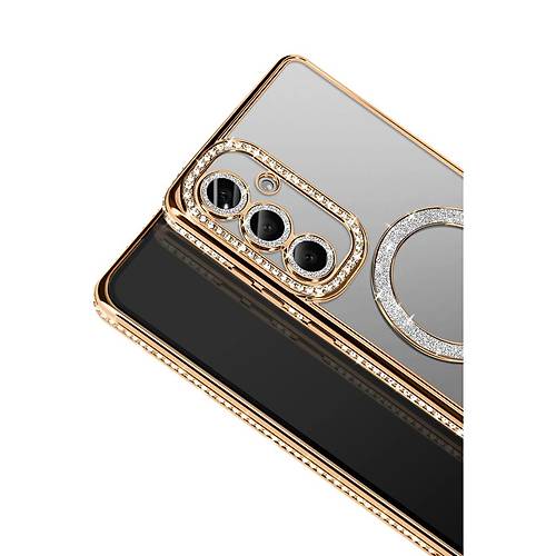 Galaxy A37 5G Joke Simli Magneticsafe K�l�f - Gold