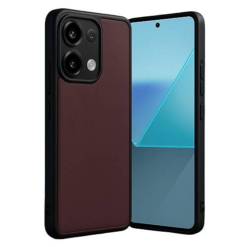 Redmi Note 13 Pro 4G K�l�f Aras Deri Kapak - Bordo