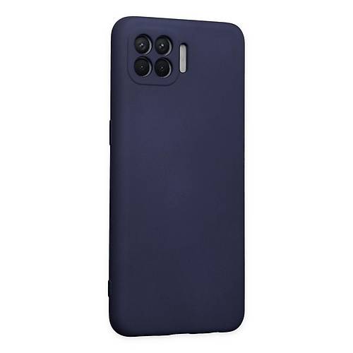Reno 4 Lite K�l�f Nano i�i Kadife Silikon - Lacivert