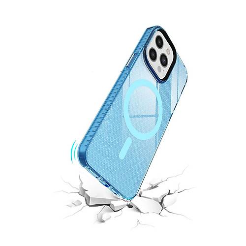 iPhone 12 Pro Max K�l�f Beta Magneticsafe Silikon - Mavi