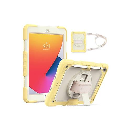 iPad 10.2 (7.nesil) K�l�f Strap New Tablet Kapak - Sar�