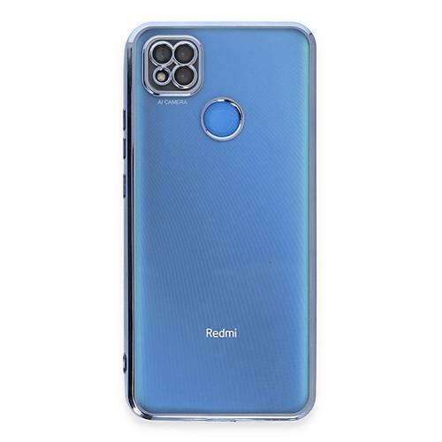 Redmi 9C K�l�f Razer Lensli Silikon - A��k Mavi