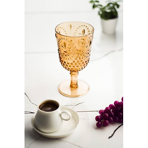 Akrilik Bal Tekli Kadeh & Su Me�rubat Kahve Yan� Barda�� 450 ml ( Cam De�ildir )