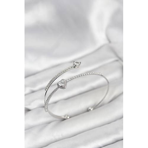 Kalp Model Pirin� G�m�� Renk Kad�n Bileklik