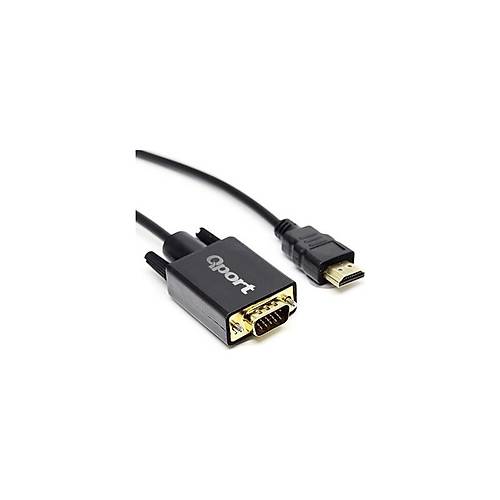 QPORT Q-HVG18 HDMI TO VGA 1,8MT D�N��T�R�C� KABLO