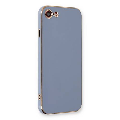 iPhone 7 K�l�f Volet Silikon - Mavi