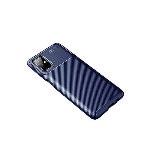 Galaxy M51 K�l�f Auto Focus Karbon Kapak - Lacivert