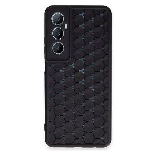 Realme C65 K�l�f Petek Silikon Kapak - Siyah
