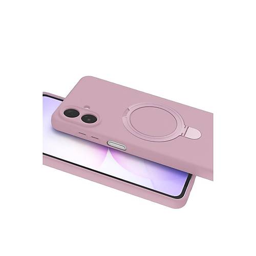 Galaxy A07 4G Regal Magsafe Standl� Kapak - A��k Pembe