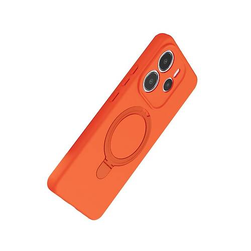 Redmi Note 14 4G Regal Magsafe Standl� Kapak - Turuncu