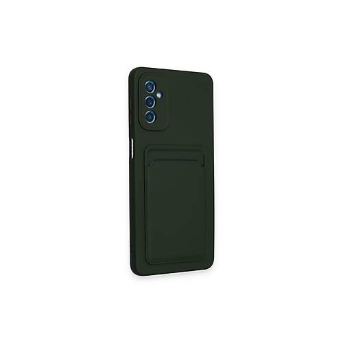 Galaxy A14 4G K�l�f Kelvin Kartvizitli Silikon - Koyu Ye�il