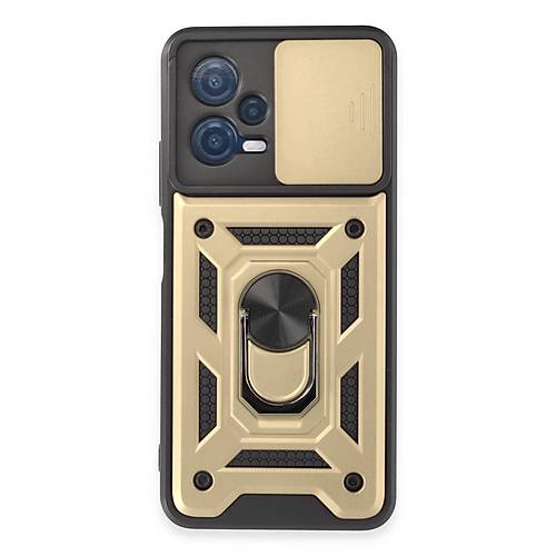 Redmi Note 12 5G K�l�f Pars Lens Y�z�kl� Silikon - Gold