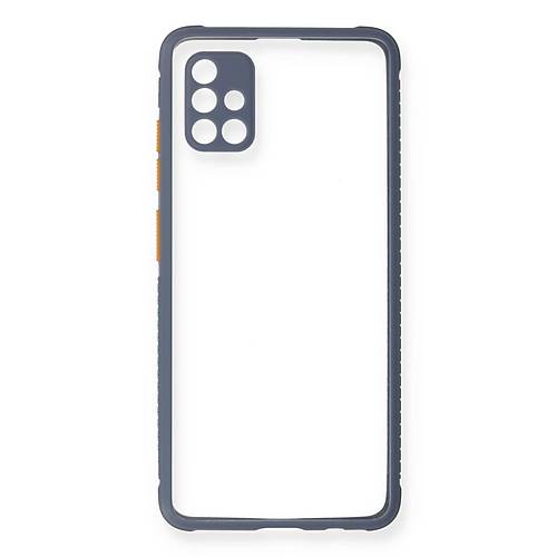 Galaxy A71 K�l�f Miami �effaf Silikon - Gri