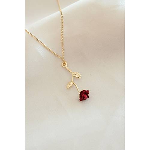 K�rm�z� G�l Fig�rl� Kolye