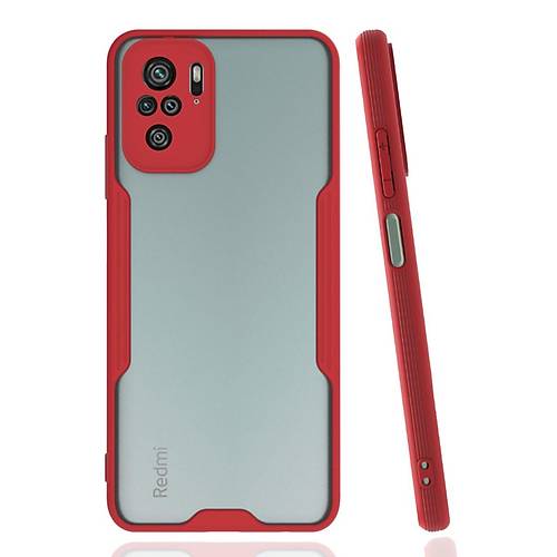 Redmi Note 10 K�l�f Platin Silikon - K�rm�z�