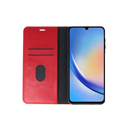 Galaxy A24 4G K�l�f Trend S Plus Kapakl� K�l�f - K�rm�z�