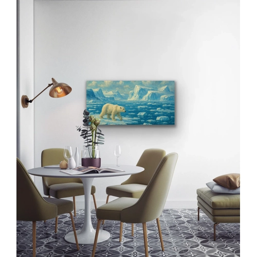 Yaln�z Kutup Ay�s� Kanvas Tablo 60x120cm
