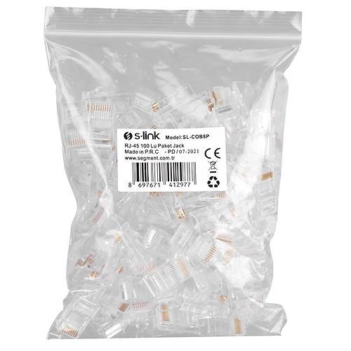 S-LINK SL-COB8P RJ-45 KONNEKT�R 100 L� PAKET