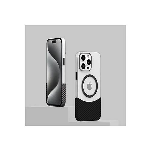 iPhone 16 Pro Max Carbon Puzzle Magsafe Kapak - Siyah