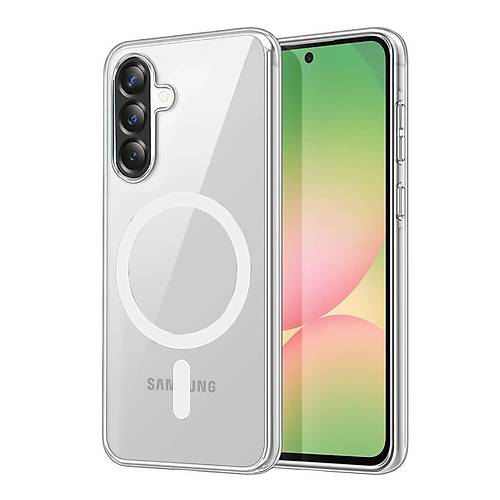 Galaxy A37 5G Combo Sert �effaf Magsafe Kapak - �effaf