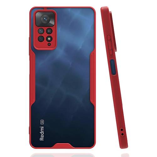 Redmi Note 11 Pro K�l�f Platin Silikon - K�rm�z�