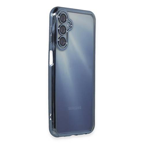 Galaxy A55 5G K�l�f Razer Lensli Silikon - A��k Mavi