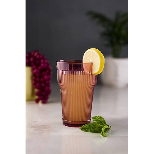 Akrilik M�rd�m Tekli Uzun Bardak & Su Me�rubat Barda�� 400 ml ( Cam De�ildir )