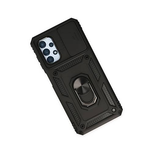 Galaxy A23 4G K�l�f Pars Lens Y�z�kl� Silikon - Siyah