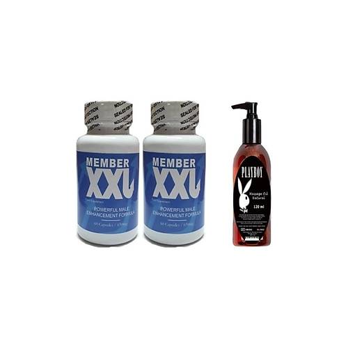 Rekze Member Xxl Erkeklere �zel 60li 2 Adet Playboy 120 ml Masaj Ya��