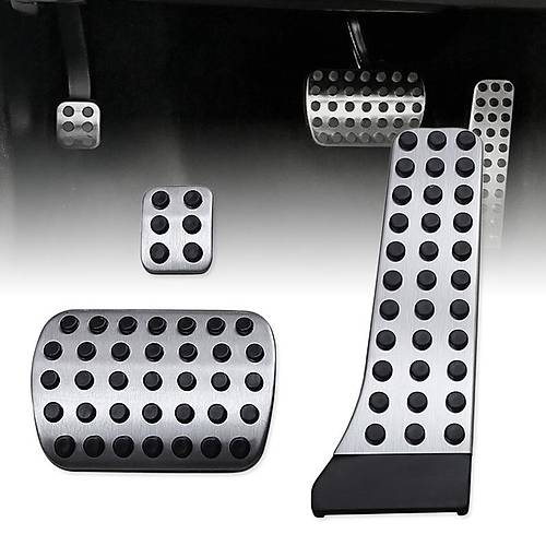 Mercedes W204-W207-W211-W212-W215-W220-E250 Uyumlu Ge�me Otomatik Pedal Seti 3 Par�a Siyah Krom