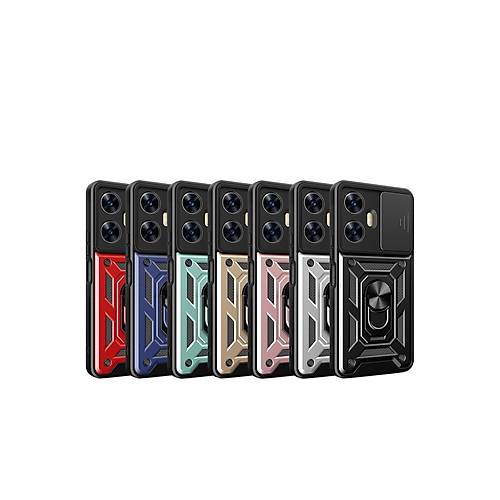 Realme C55 K�l�f Pars Lens Y�z�kl� Silikon - Lacivert