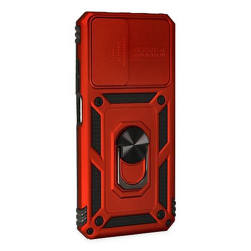 Redmi Note 11 K�l�f Pars Lens Y�z�kl� Silikon - K�rm�z�
