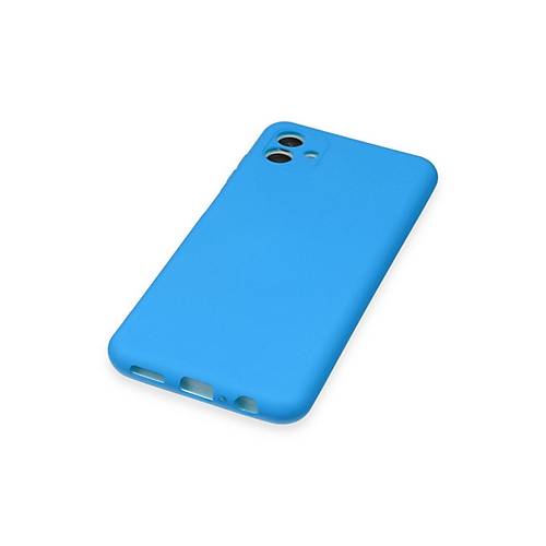 Galaxy A04E K�l�f Nano i�i Kadife Silikon - Mavi