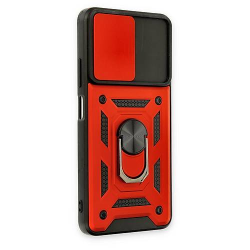 Redmi Note 11T K�l�f Pars Lens Y�z�kl� Silikon - K�rm�z�