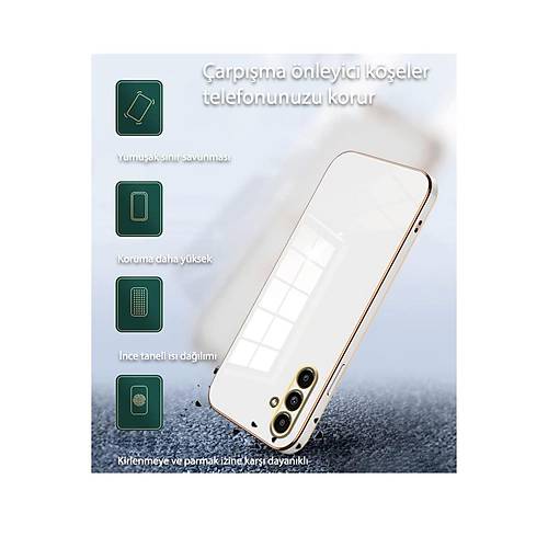 Galaxy A15 4G K�l�f Volet Silikon - Beyaz