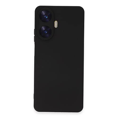Realme C55 K�l�f Nano i�i Kadife Silikon - Siyah