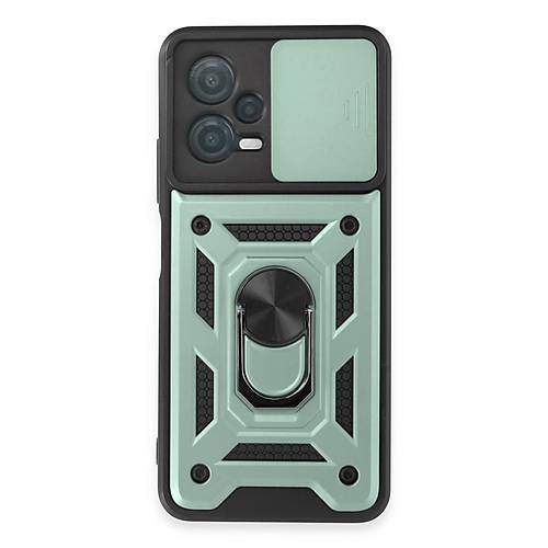 Redmi Note 12 5G K�l�f Pars Lens Y�z�kl� Silikon - Ye�il