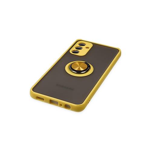 Galaxy A04S K�l�f Montreal Y�z�kl� Silikon Kapak - Sar�