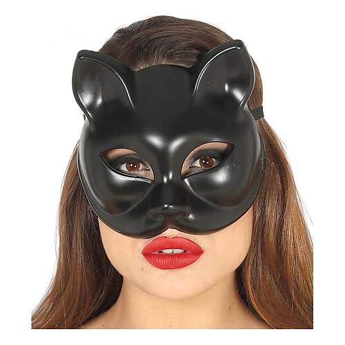 Siyah Renk L�ks Kedi Maskesi 12x13 cm
