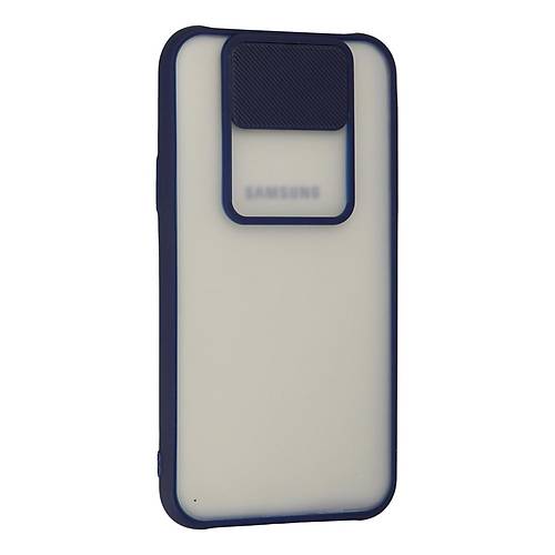 Galaxy J7 K�l�f Palm Buzlu Kamera S�rg�l� Silikon - Lacivert