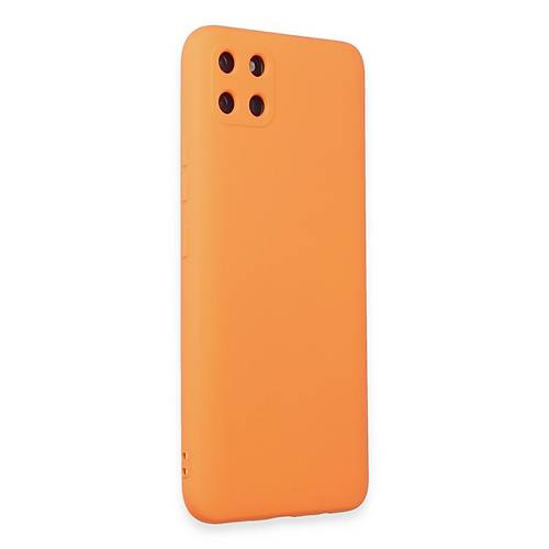 Realme C11 K�l�f Nano i�i Kadife Silikon - Turuncu