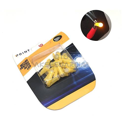 T5 Ampul �� G�sterge Ledi Ultra Parlak 20'li Tak�m Turuncu