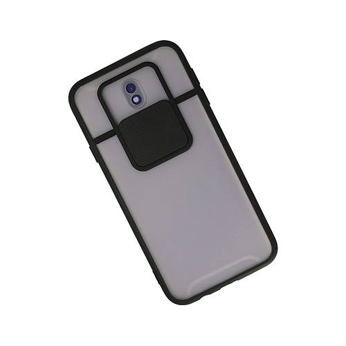 Galaxy J7 Pro / J730 K�l�f Palm Buzlu Kamera S�rg�l� Silikon - Siyah